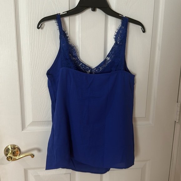 Women's Blue Lace Trim Cami Top size small - Picture 4 of 4